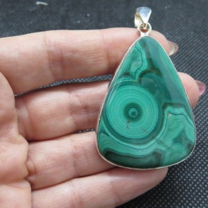 Colgante malaquita y plata