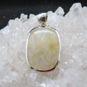 Colgante cuarzo rutilado y plata