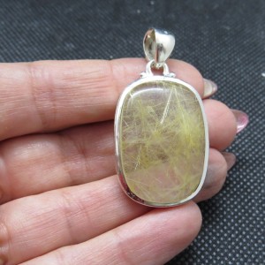 Colgante cuarzo rutilado y plata