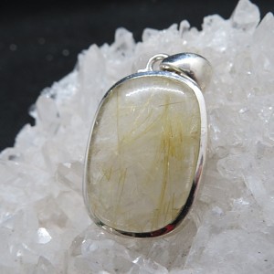 Colgante cuarzo rutilado y plata