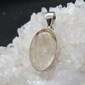 Colgante cuarzo rutilado y plata