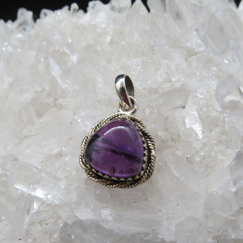 Colgante amatista y plata