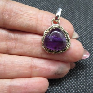 Colgante amatista y plata