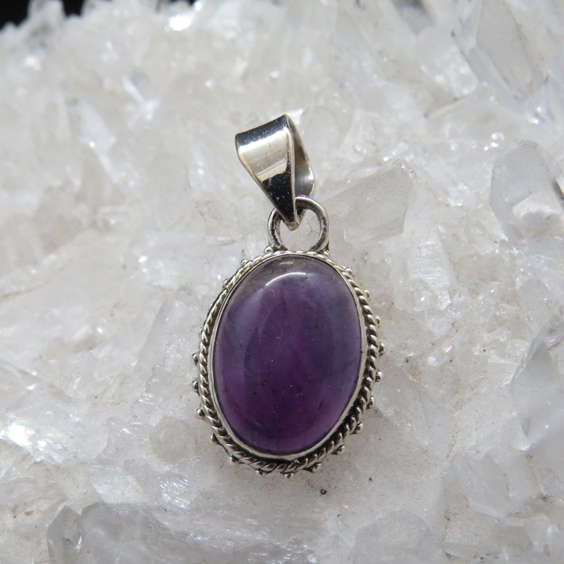 Colgante amatista y plata