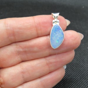 Colgante ópalo y plata