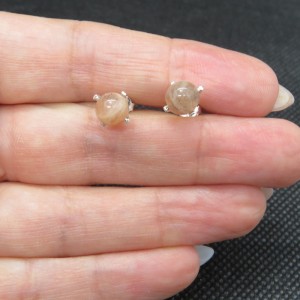 Pendientes presión piedra sol y plata