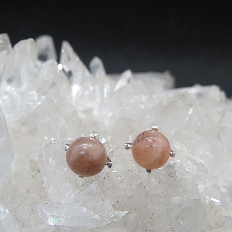 Pendientes presión piedra sol y plata