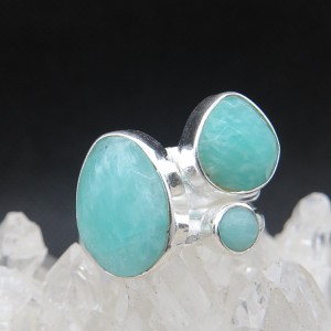 Anillo amazonita y plata