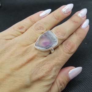 Anillo amatista y plata