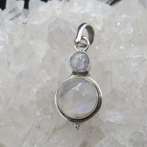 Colgante piedra luna y plata