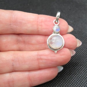 Colgante piedra luna y plata