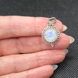 Colgante piedra luna y plata