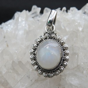 Colgante piedra luna y plata