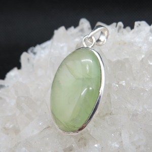 Colgante prehnita y plata