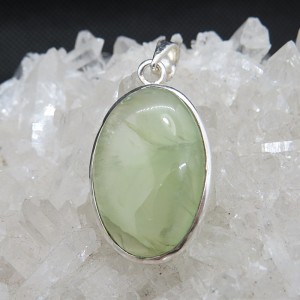 Colgante prehnita y plata