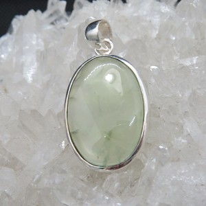 Colgante prehnita y plata
