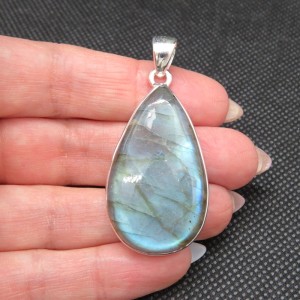 Colgante labradorita y plata