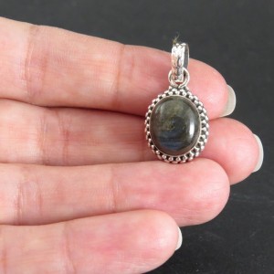 Colgante labradorita y plata