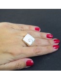 Anillo ojo de shiva y plata