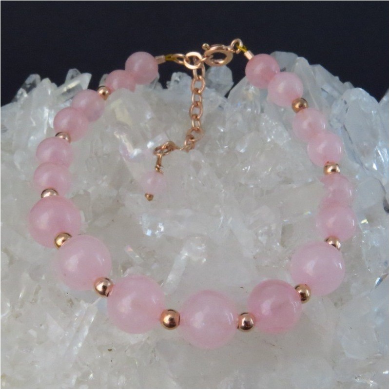 Conjunto cuarzo rosa y oro rosa Conjunto cuarzo rosa y oro rosa