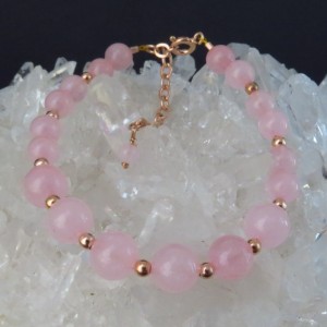 Conjunto cuarzo rosa y oro rosa