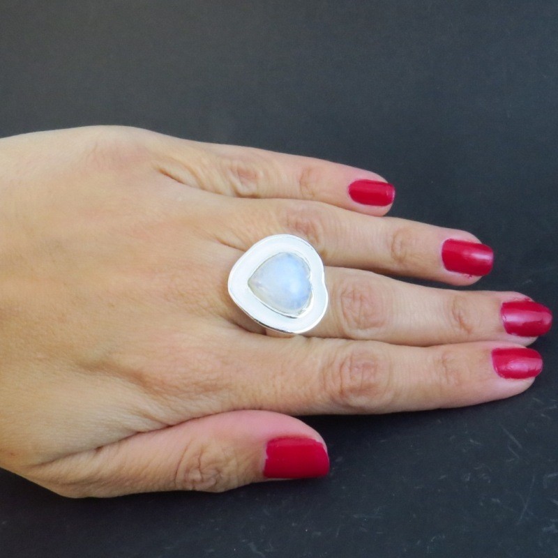 Anillo piedra luna y plata Anillo piedra luna y plata