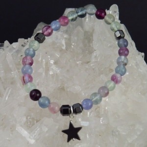 Pulsera Fluorita y hematites