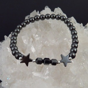 Pulsera Hematites y plata