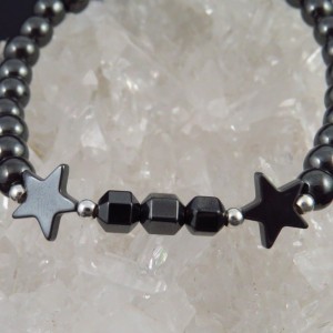 Pulsera Hematites y plata