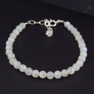 Pulsera piedra luna y plata