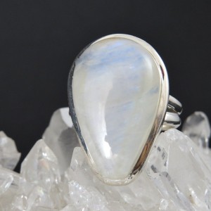 Anillo piedra luna y plata