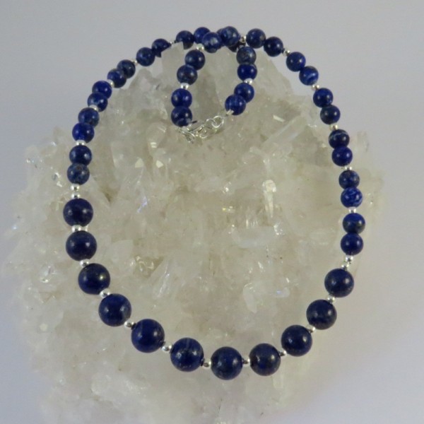 Collar lapislázuli y plata - La Tienda de los Minerales