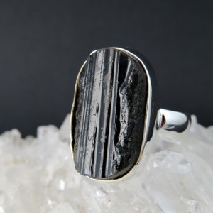 Anillo turmalina y plata