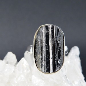 Anillo turmalina y plata