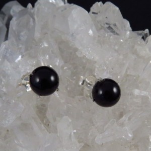 Pendientes obsidiana dorada y plata