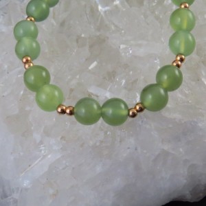 Pulsera jade y oro rosa