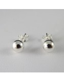 Pendientes bola plata